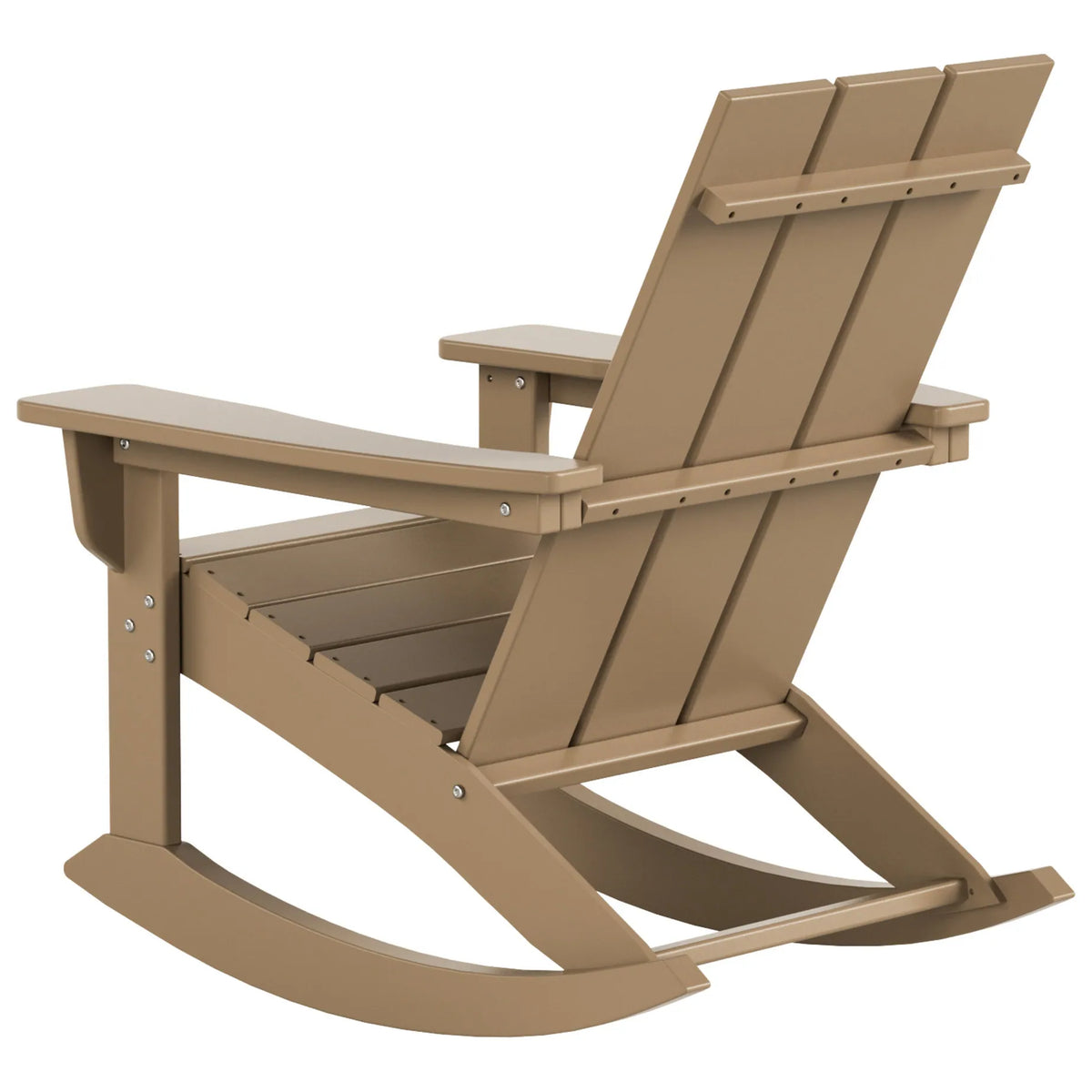 Shoreside Modern Eco-Friendly All Weather Poly Adirondack Rocking Chair