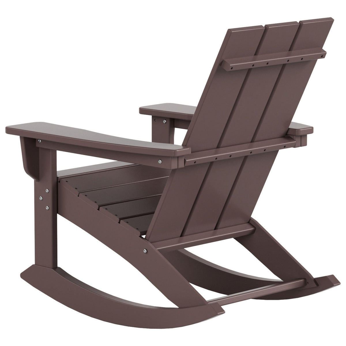 Shoreside Modern Eco-Friendly All Weather Poly Adirondack Rocking Chair