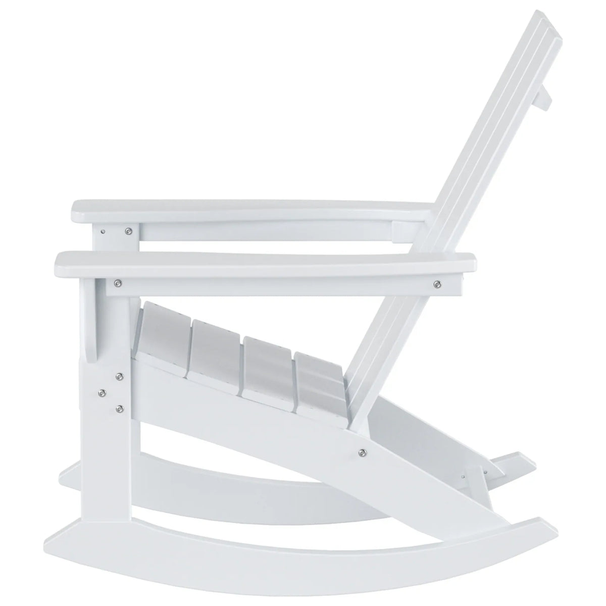 Shoreside Modern Eco-Friendly All Weather Poly Adirondack Rocking Chair