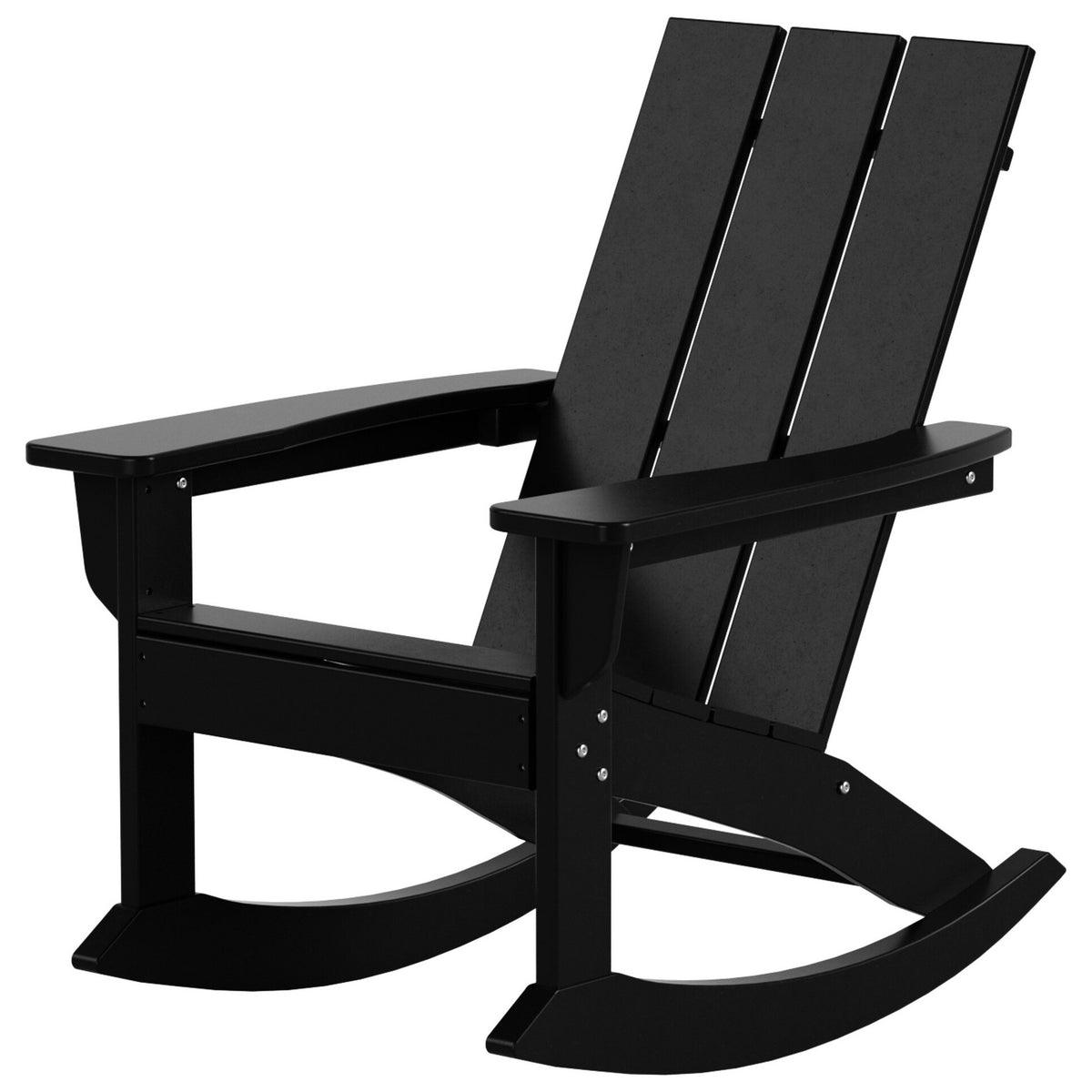 Shoreside Modern Eco-Friendly All Weather Poly Adirondack Rocking Chair