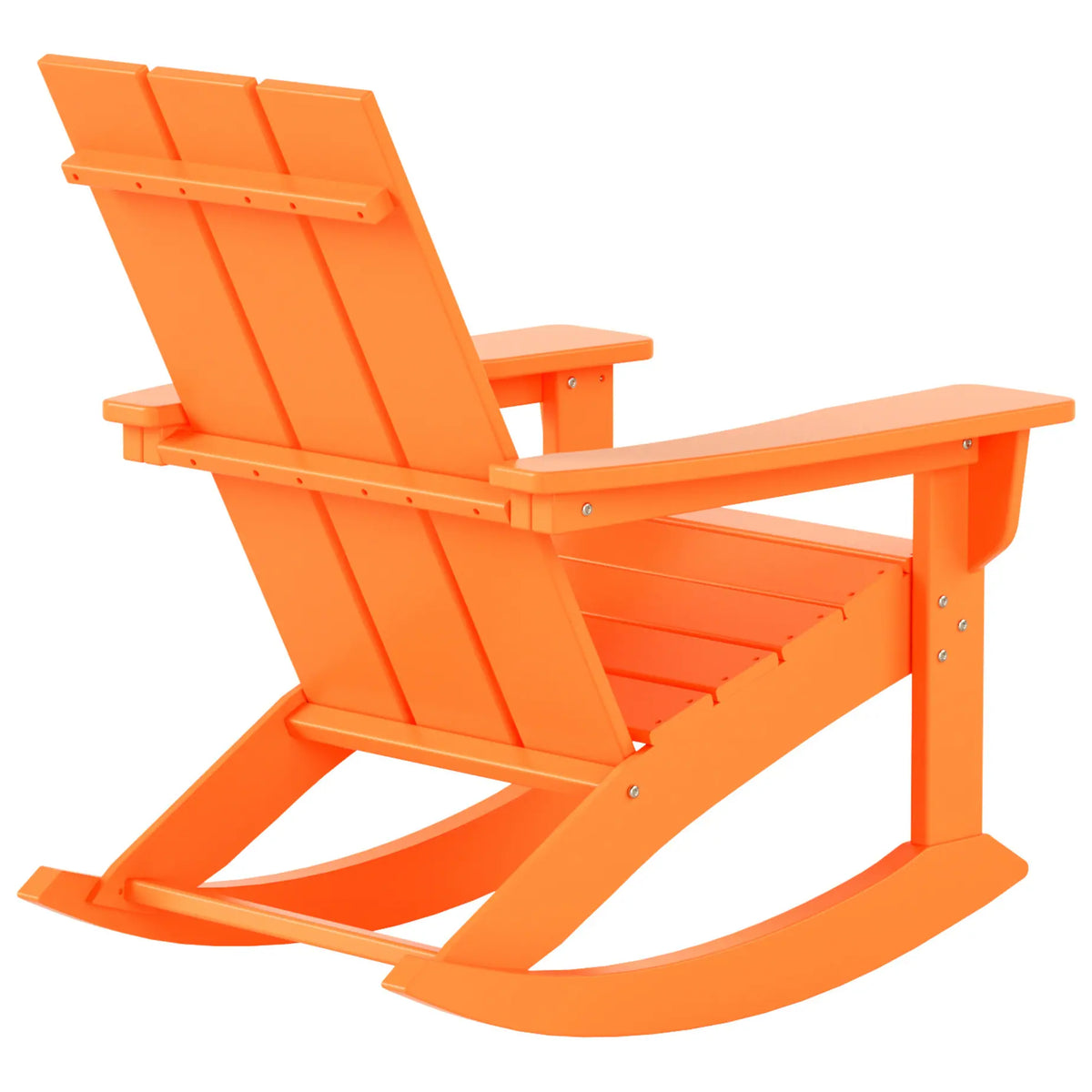 Shoreside Modern Eco-Friendly All Weather Poly Adirondack Rocking Chair