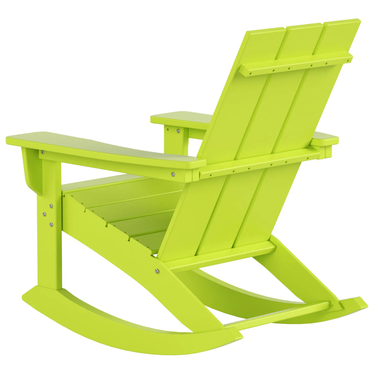 Shoreside Modern Eco-Friendly All Weather Poly Adirondack Rocking Chair