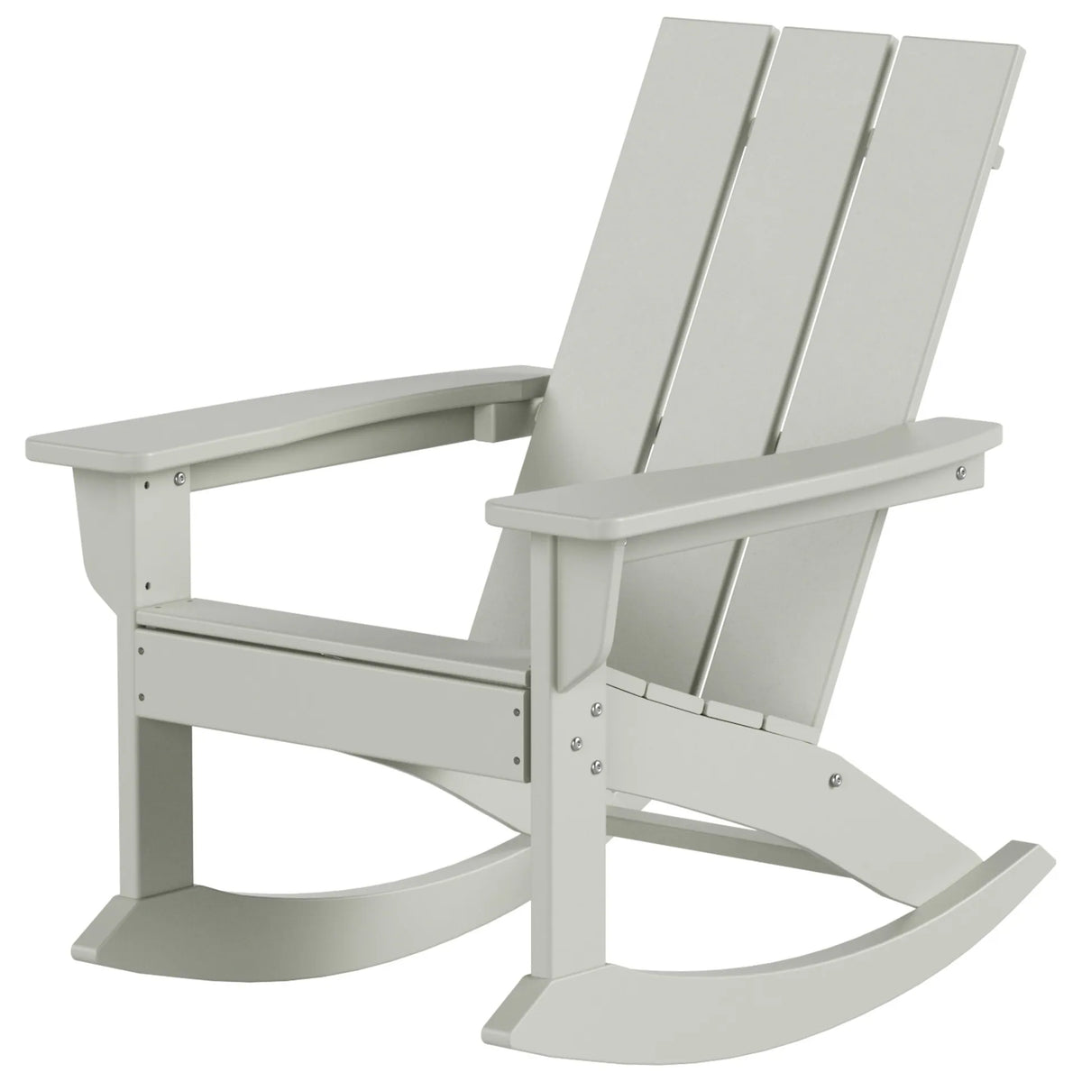 Shoreside Modern Eco-Friendly All Weather Poly Adirondack Rocking Chair