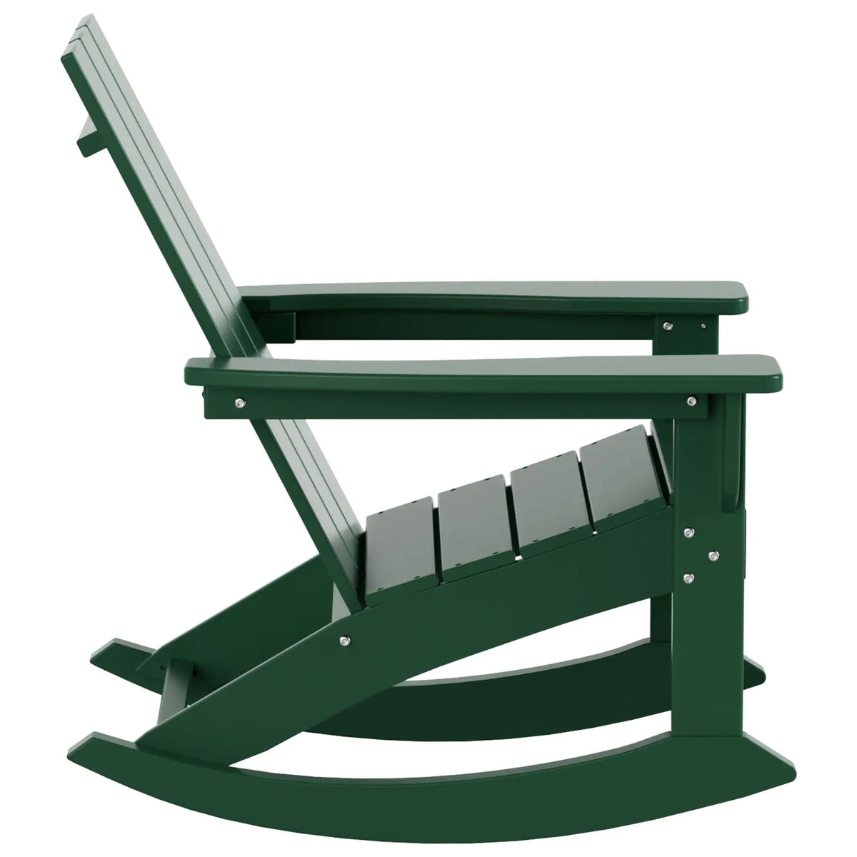 Shoreside Modern Eco-Friendly All Weather Poly Adirondack Rocking Chair