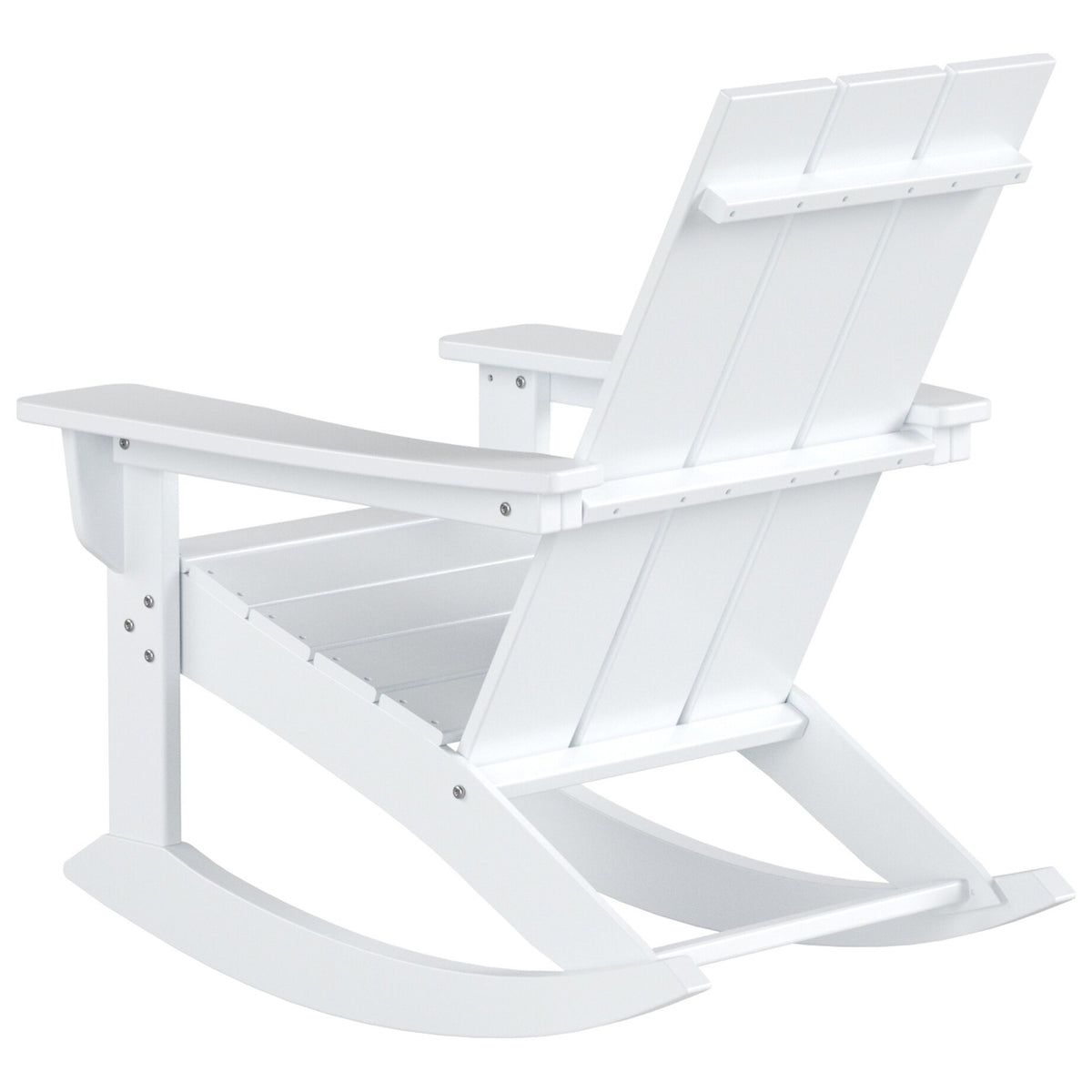 Shoreside Modern Eco-Friendly All Weather Poly Adirondack Rocking Chair